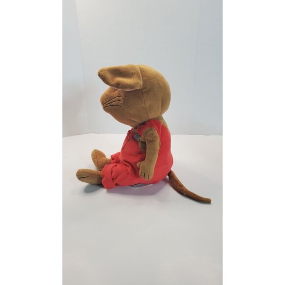 Mouse Stuffed Animal Plush 15" Toy Wearing Red Overalls Give A Mouse A Cookie - Picture 2 of 8